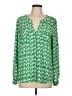 Eclair 100% Polyester Green Long Sleeve Blouse Size L - photo 1