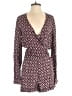 Blue Life 100% Rayon Hearts Burgundy Romper Size S - photo 1