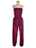 Bebe 100% Polyester Solid Burgundy Jumpsuit Size M - photo 1