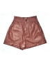 Zara Metallic Burgundy Shorts Size 4 - photo 1