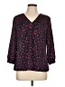 Talbots Hearts Black 3/4 Sleeve Blouse Size 12 - photo 1