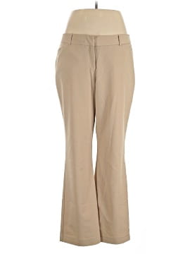 slim fit dress slacks Catherine Malandrino White Cotton Blend High Rise Flared Dress Pants Size 2