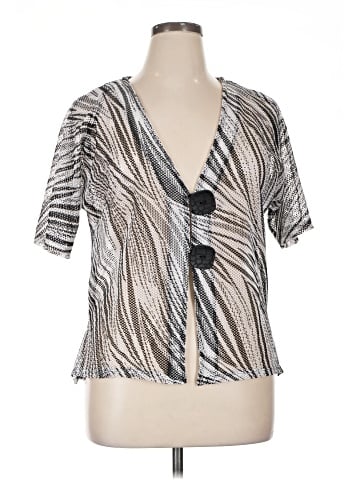 JM Collection Short Sleeve Blouse (view 1)