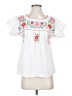 Unik 100% Cotton White Short Sleeve Blouse Size S - photo 1