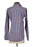 J.Crew 100% Cotton Plaid Blue Orange Long Sleeve Button-Down Shirt Size 2 - photo 2