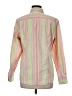 Lands' End Stripes Pink Long Sleeve Button-Down Shirt Size M - photo 2