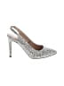 BCBGeneration Animal Print Silver Black Heels Size 8 1/2 - photo 1