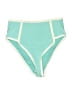Kona Sol 100% Polyester Color Block Teal Swimsuit Bottoms Size S - photo 1