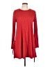 BCBGeneration Solid Red Casual Dress Size L - photo 1
