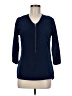 Converse One Star 100% Polyester Blue 3/4 Sleeve Blouse Size M - photo 1