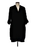 Lush Solid Black Casual Dress Size L - photo 1