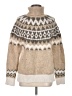 Pilcro Chevron-herringbone Tan Pullover Sweater Size M - photo 1