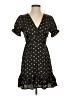 Aqua 100% Polyester Polka Dots Black Casual Dress Size XS - photo 1
