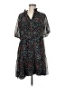 CeCe 100% Polyester Print Black Casual Dress Size M - photo 1