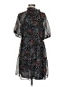 CeCe 100% Polyester Print Black Casual Dress Size M - photo 2