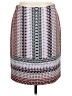 J.Crew 100% Polyester Print White Casual Skirt Size 10 - photo 1