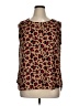 Anne Klein 100% Polyester Animal Print Brown Sleeveless Blouse Size 1X - photo 1