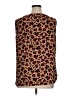 Anne Klein 100% Polyester Animal Print Brown Sleeveless Blouse Size 1X - photo 2