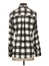Express 100% Polyester Plaid Silver Long Sleeve Blouse Size S - photo 2
