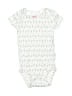 Carter's 100% Cotton Print White Short Sleeve Onesie Size Newborn - photo 1