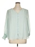1.State 100% Polyester Green 3/4 Sleeve Blouse Size 1X - photo 1