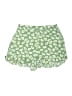 Lush 100% Polyester Floral Green Shorts Size S - photo 1