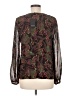Club Monaco 100% Silk Brown Long Sleeve Silk Top Size M - photo 2