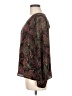 Club Monaco 100% Silk Brown Long Sleeve Silk Top Size M - photo 5
