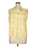Calvin Klein Yellow Sleeveless Button-Down Shirt Size XL - photo 1