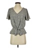 Sienna Sky 100% Polyester Gray Short Sleeve Blouse Size XS - photo 1