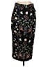 A.L.C. 100% Silk Floral Black Silk Skirt Size 2 - photo 2