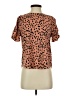 Papermoon 100% Polyester Animal Print Brown Short Sleeve Blouse Size XS - photo 1
