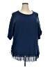Kate & Mallory designs 100% Acrylic Blue Poncho Size 2X - photo 1
