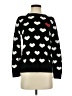 Charter Club Hearts Black Pullover Sweater Size M (petite) - photo 1