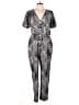 Kensie Graphic Silver Jumpsuit Size 12 - photo 1