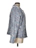 NANETTE Nanette Lepore Tweed Blue Blazer Size L - photo 4