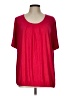 Ulla Popken Red Short Sleeve Blouse Size 12 - 14 - photo 1