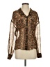 Free People 100% Polyester Brown Long Sleeve Blouse Size S - photo 1