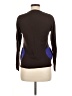 Lisa Perry 100% Merino Extra Fine Wool Color Block Brown pullover sweater Size M - photo 2