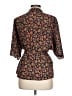 Jason Wu 100% Polyester Floral Black 3/4 Sleeve Blouse Size L - photo 2