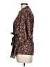Jason Wu 100% Polyester Floral Black 3/4 Sleeve Blouse Size L - photo 5
