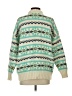 American Eagle Outfitters Print Green Pullover Sweater Size XS - photo 2