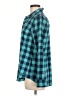Vineyard Vines Performance 100% Polyester Checkered-gingham Teal Long Sleeve Blouse Size 8 - photo 5