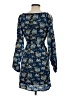 Yumi 100% Polyester Print Blue Casual Dress Size 4 - photo 2
