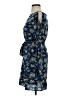 Yumi 100% Polyester Print Blue Casual Dress Size 4 - photo 5