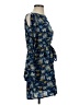 Yumi 100% Polyester Print Blue Casual Dress Size 4 - photo 4