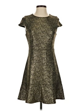 sachin and babi light blue dress Della Midi Dress - Plunge Neck Short Sleeve Pleated Dress in Champagne