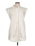 Le Lis Ivory Sleeveless Button-Down Shirt Size L - photo 1