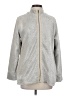 Soft Surroundings 100% Polyester Metallic Silver Track Jacket Size S - photo 1