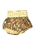 Peach Love 100% Polyester Metallic Gold Shorts Size S - photo 1